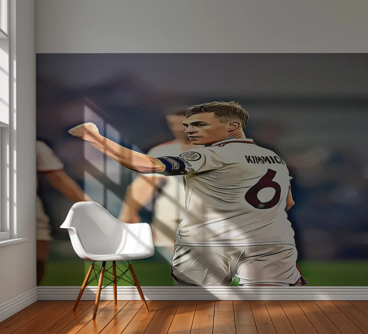Joshua Kimmich Nummer 6 Duitse Team Viering Poster fotobehang van ArdanART