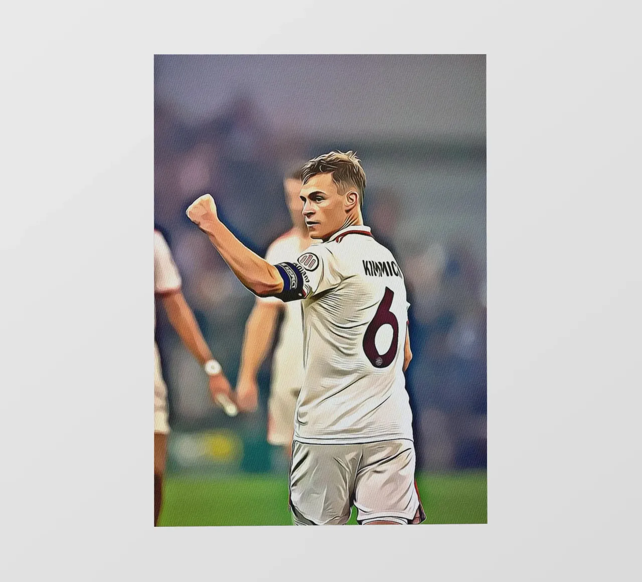 Joshua Kimmich Nummer 6 Duitse Team Viering Poster pvc-zeil van ArdanART