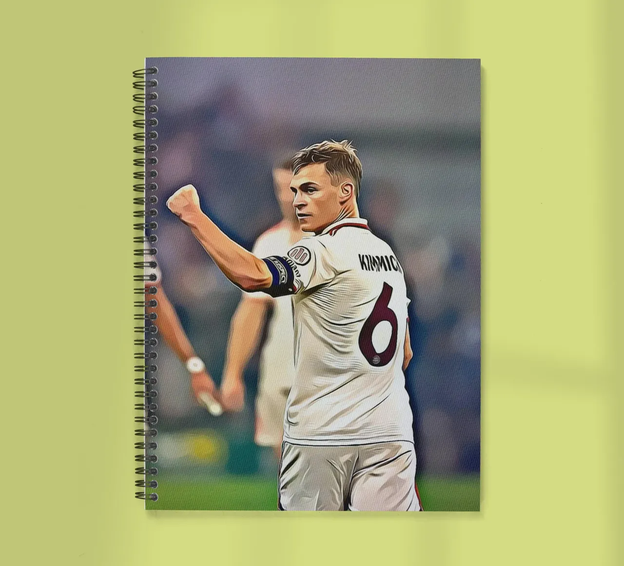 Poster celebrativo della squadra tedesca numero 6 di Joshua Kimmich diario ad anelli da ArdanART