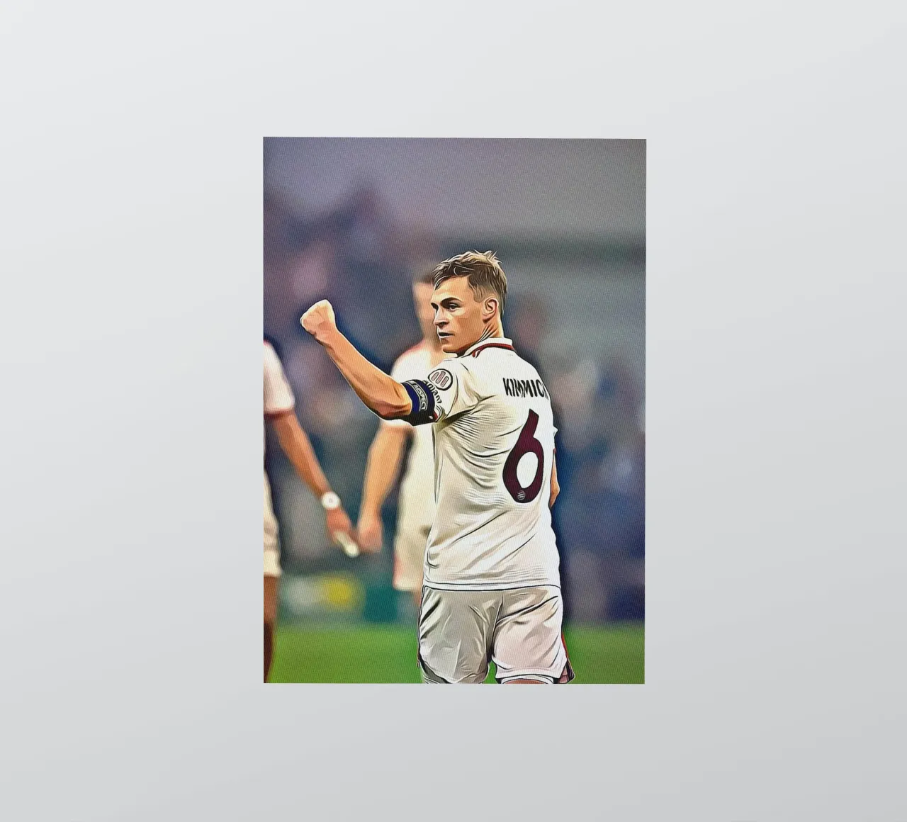 Joshua Kimmich Nummer 6 Duitse Team Viering Poster sticker van ArdanART