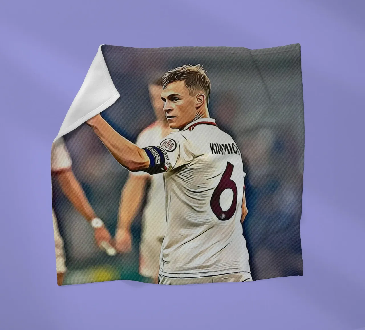 Poster celebrativo della squadra tedesca numero 6 di Joshua Kimmich coperta in pile da ArdanART