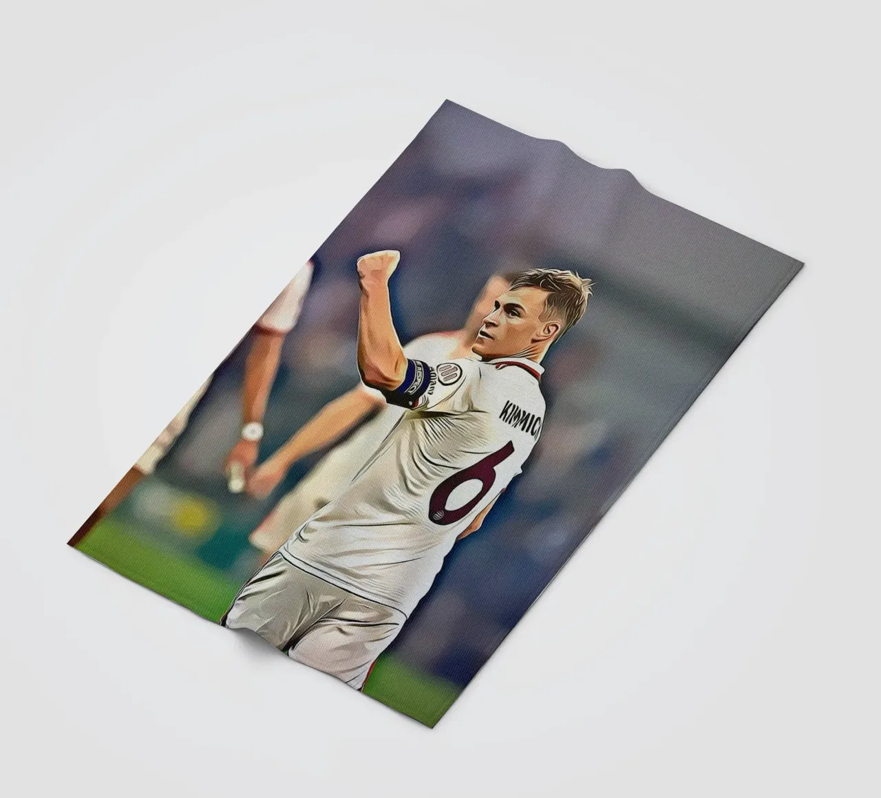 Poster celebrativo della squadra tedesca numero 6 di Joshua Kimmich coperta in pile da ArdanART