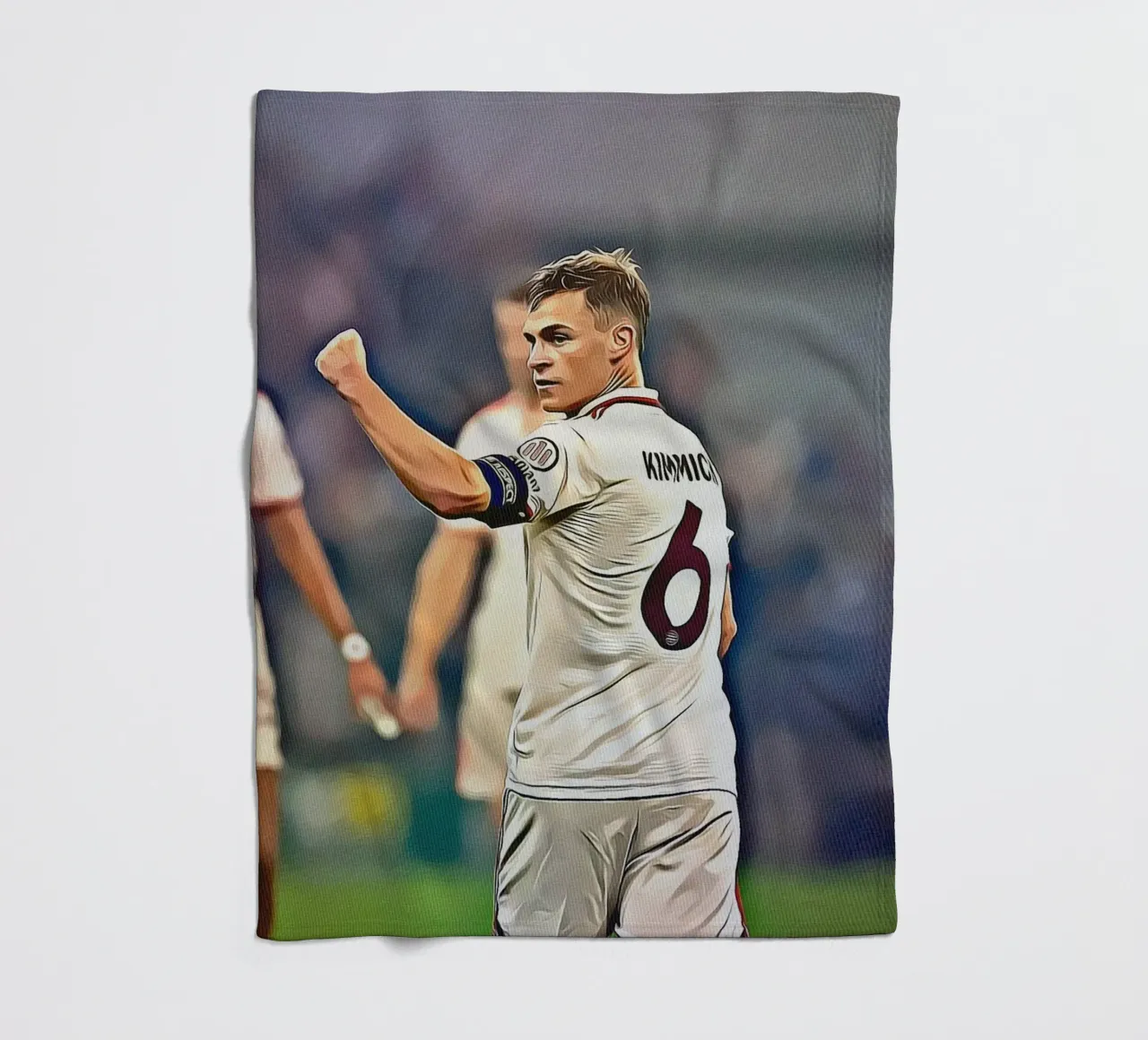 Poster celebrativo della squadra tedesca numero 6 di Joshua Kimmich coperta in pile da ArdanART