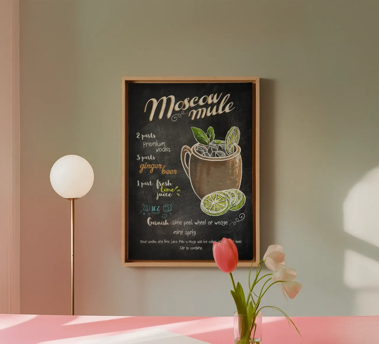 Moscow Mule tela con Cornice a cassetta da mesa