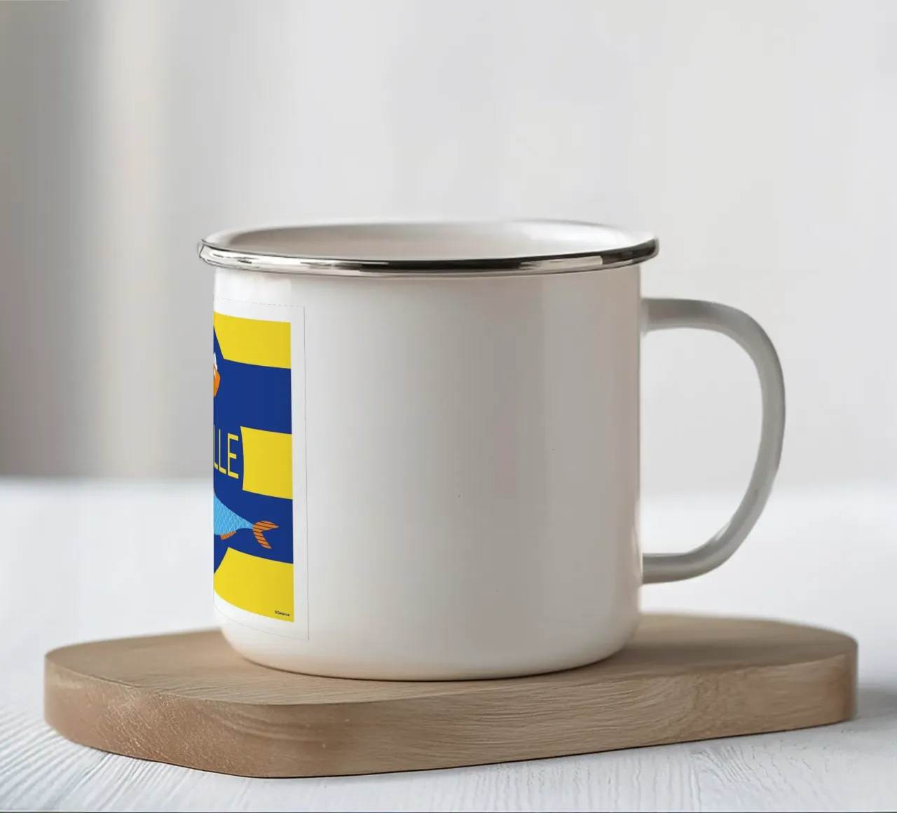 Sardine di Marsiglia tazza in smalto da Raphaël Delerue