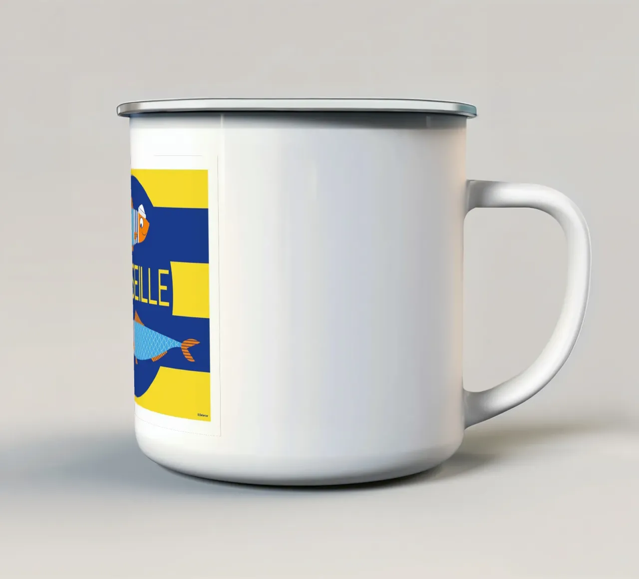 Sardine di Marsiglia tazza in smalto da Raphaël Delerue