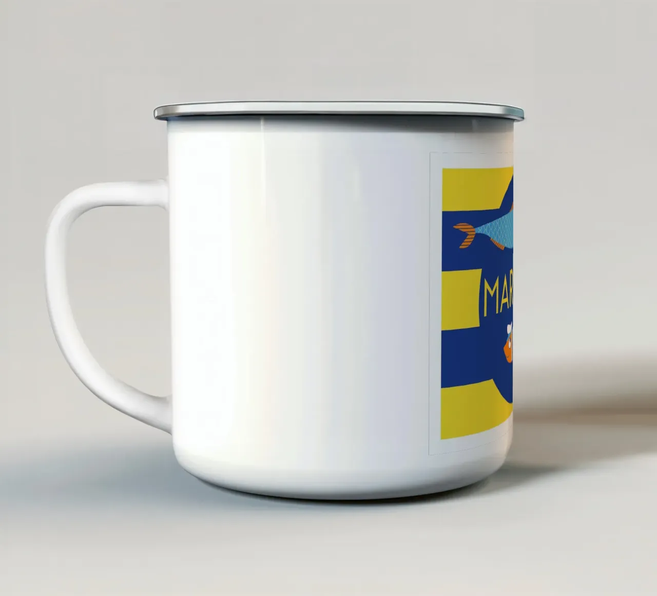 Sardine di Marsiglia tazza in smalto da Raphaël Delerue