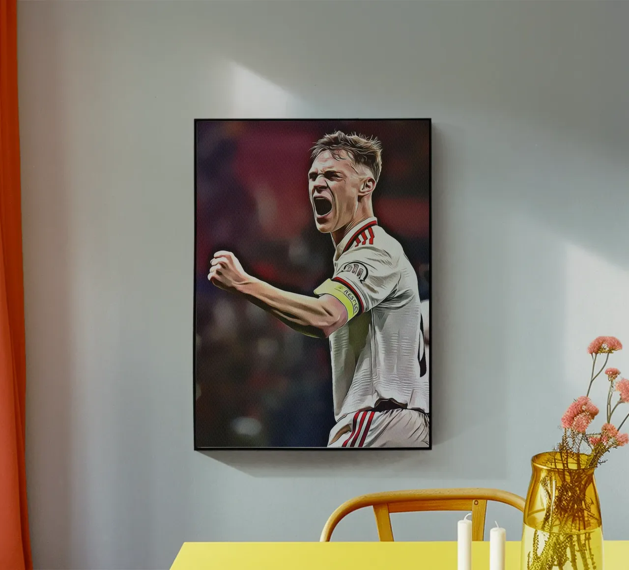 Joshua Kimmich Bulderende Viering Duits Elftal Post acryl van ArdanART