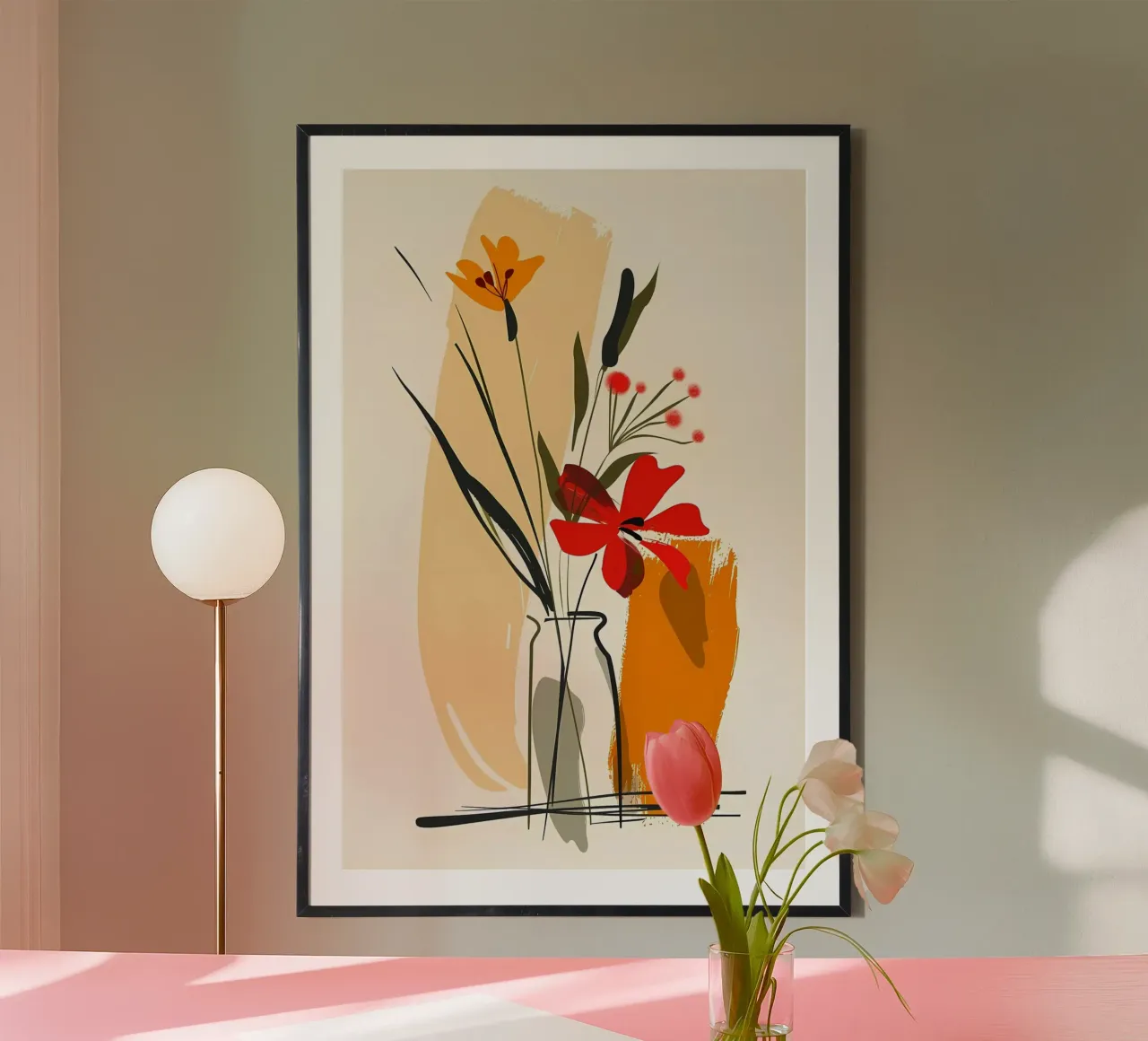 Natura e geometria poster con telaio in plastica da Jose