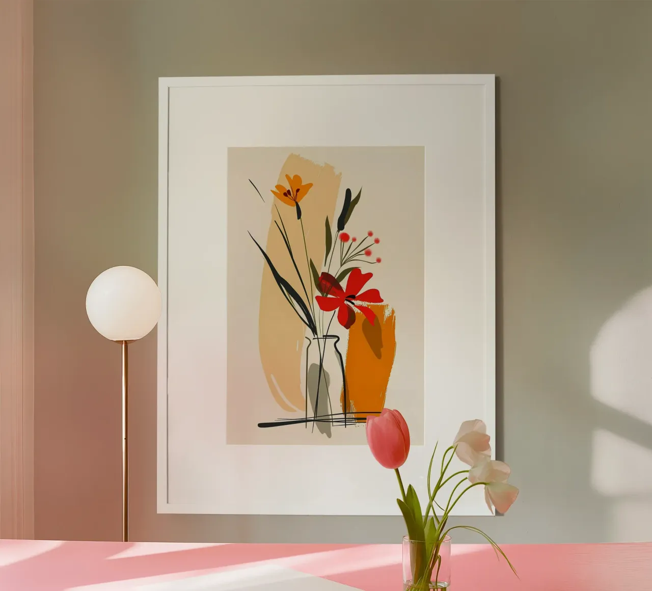 Natura e geometria poster con telaio in plastica da Jose