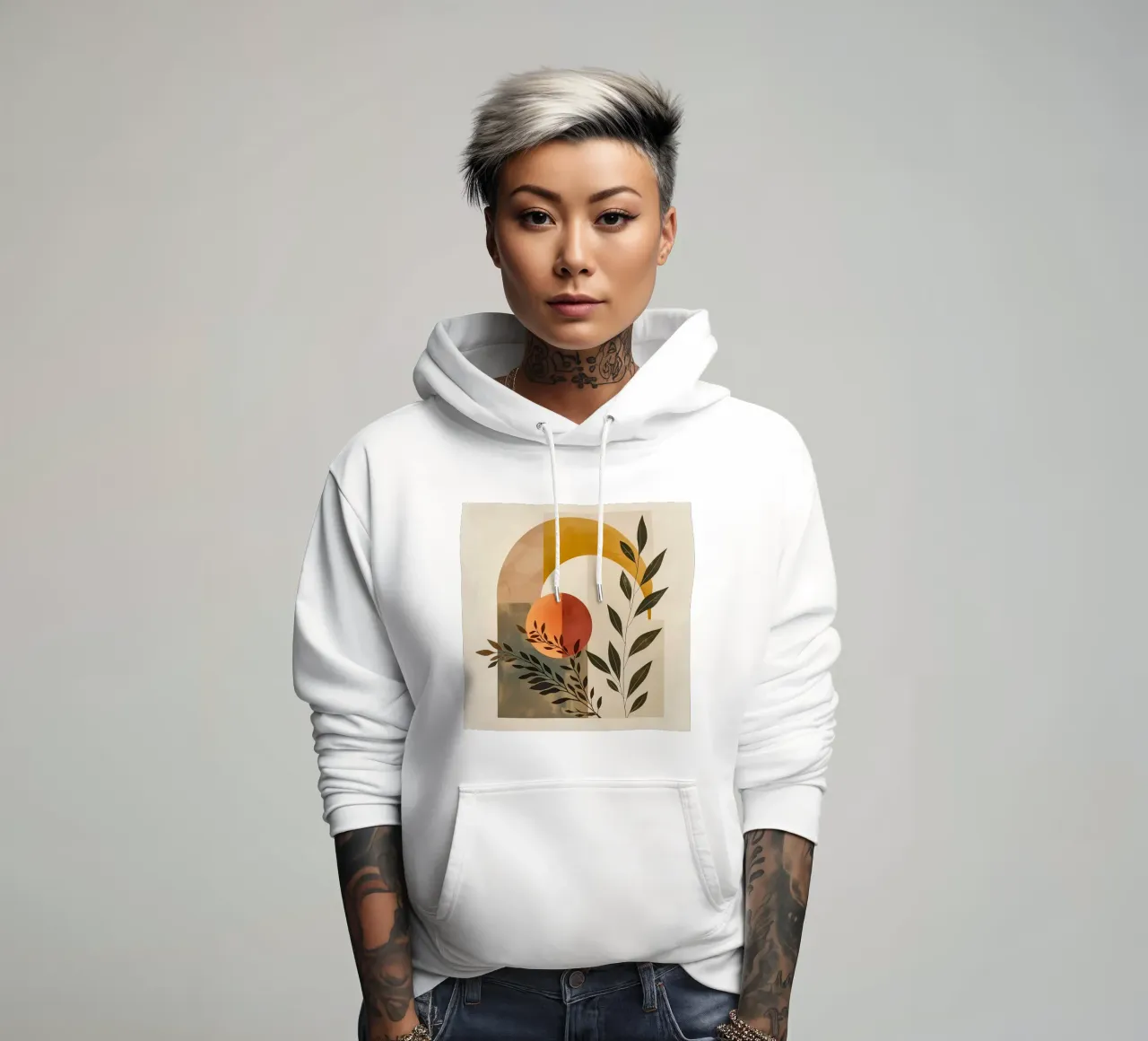 Composición botánica sencilla sudadera con capucha de LaylaOzHome