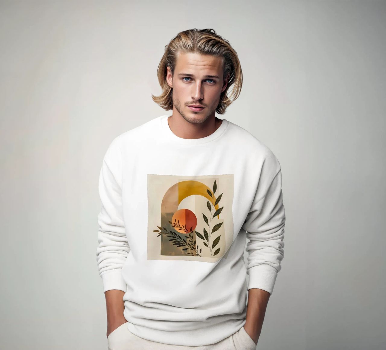 Composición botánica sencilla sudadera de LaylaOzHome