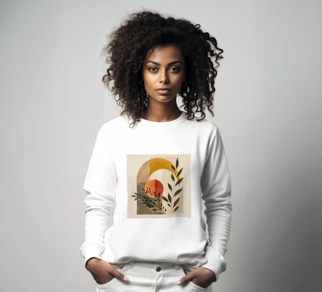 Composición botánica sencilla sudadera de LaylaOzHome