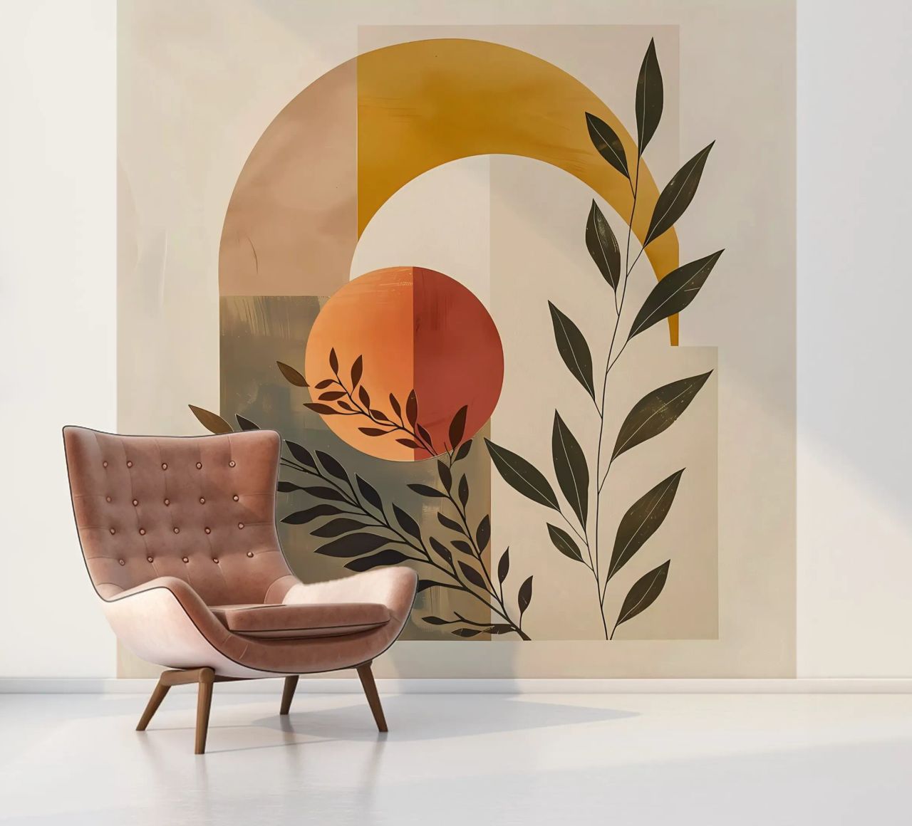 Composición botánica sencilla papel para pared de LaylaOzHome