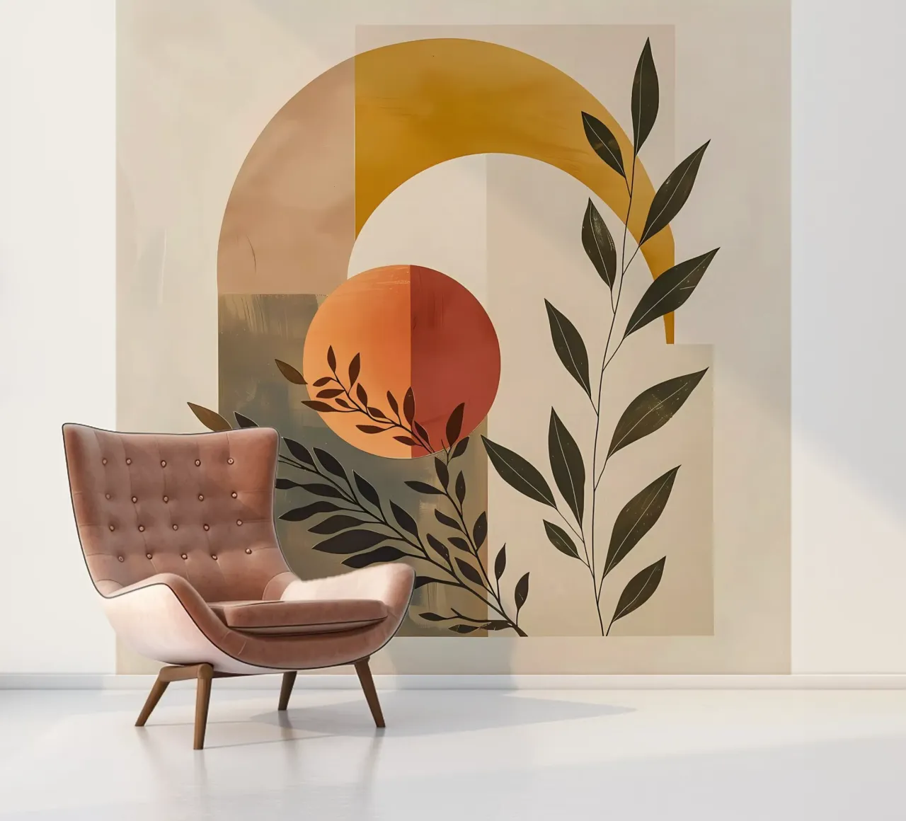 Eenvoudige botanische compositie fotobehang van LaylaOzHome