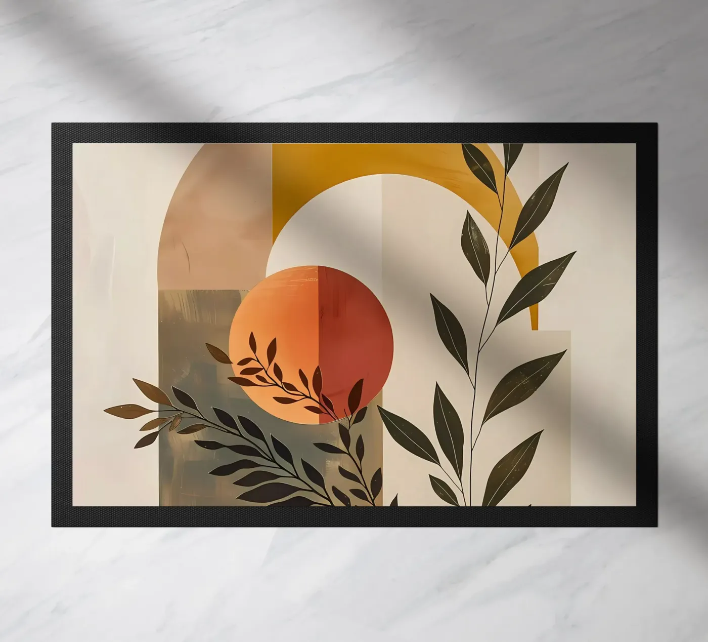Simple botanical composition doormat by LaylaOzHome