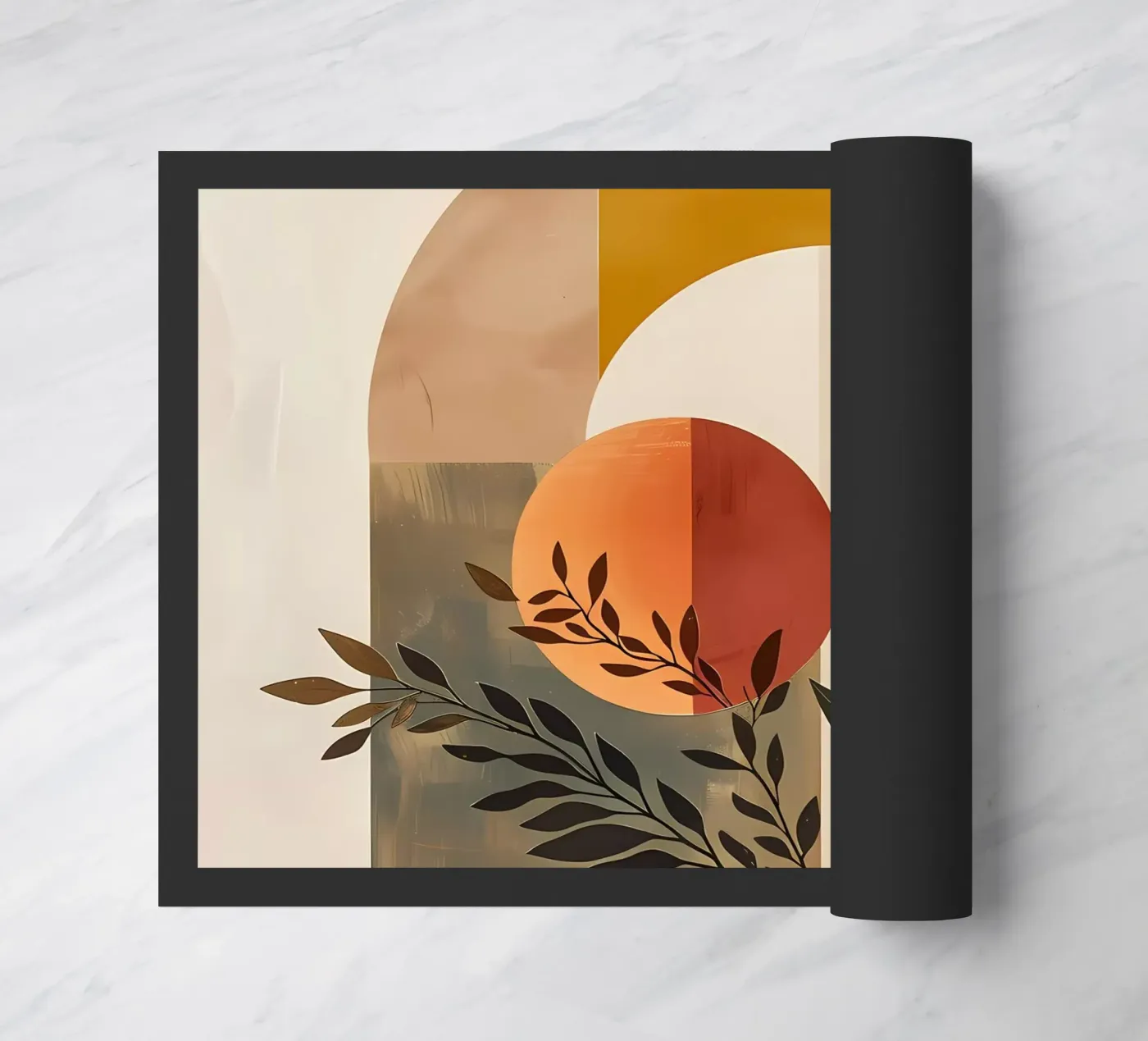 Einfache botanische Komposition Fußmatte von LaylaOzHome