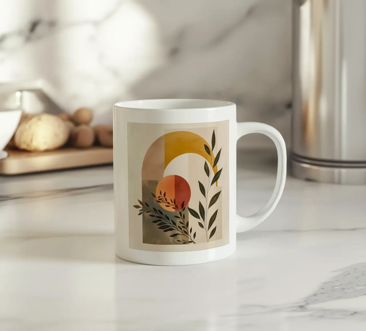 Einfache botanische Komposition Keramik Tasse von LaylaOzHome
