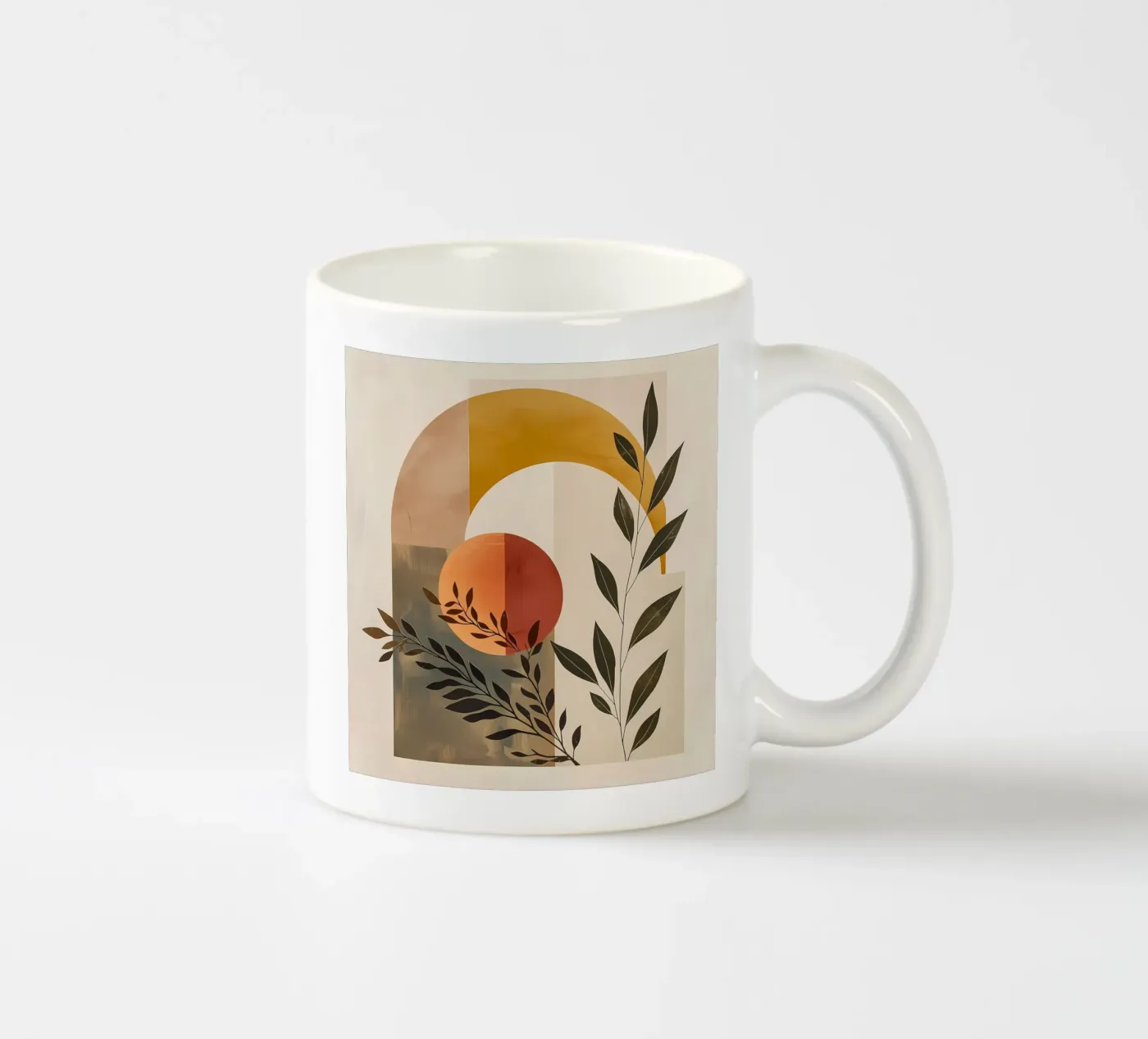Simple botanical composition ceramic mug by LaylaOzHome