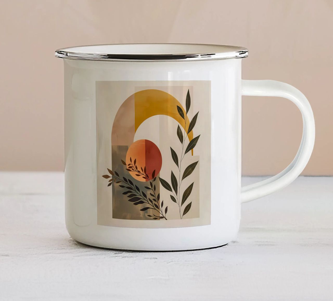 Composizione botanica semplice tazza in smalto da LaylaOzHome