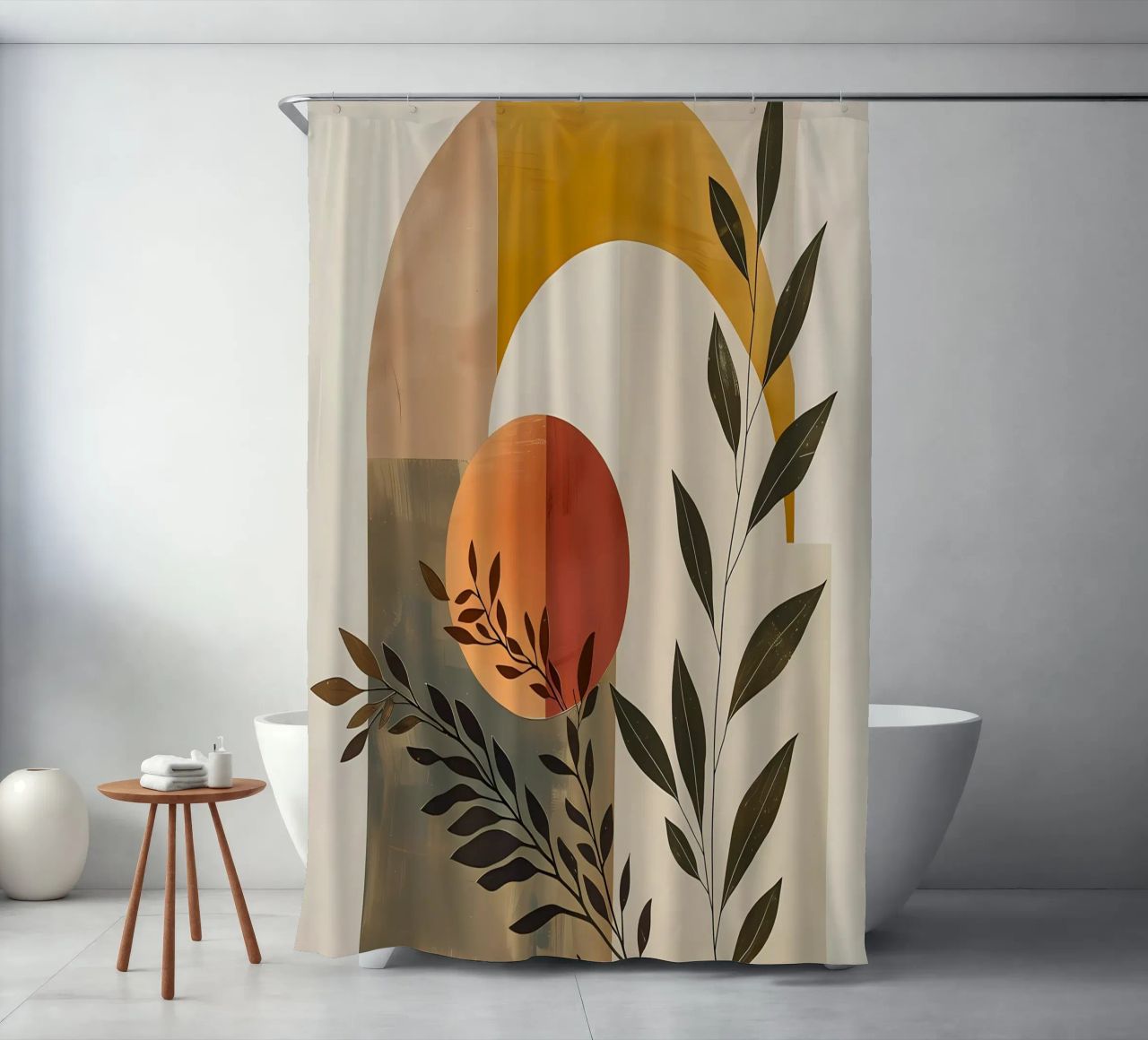 Composizione botanica semplice tenda da doccia da LaylaOzHome