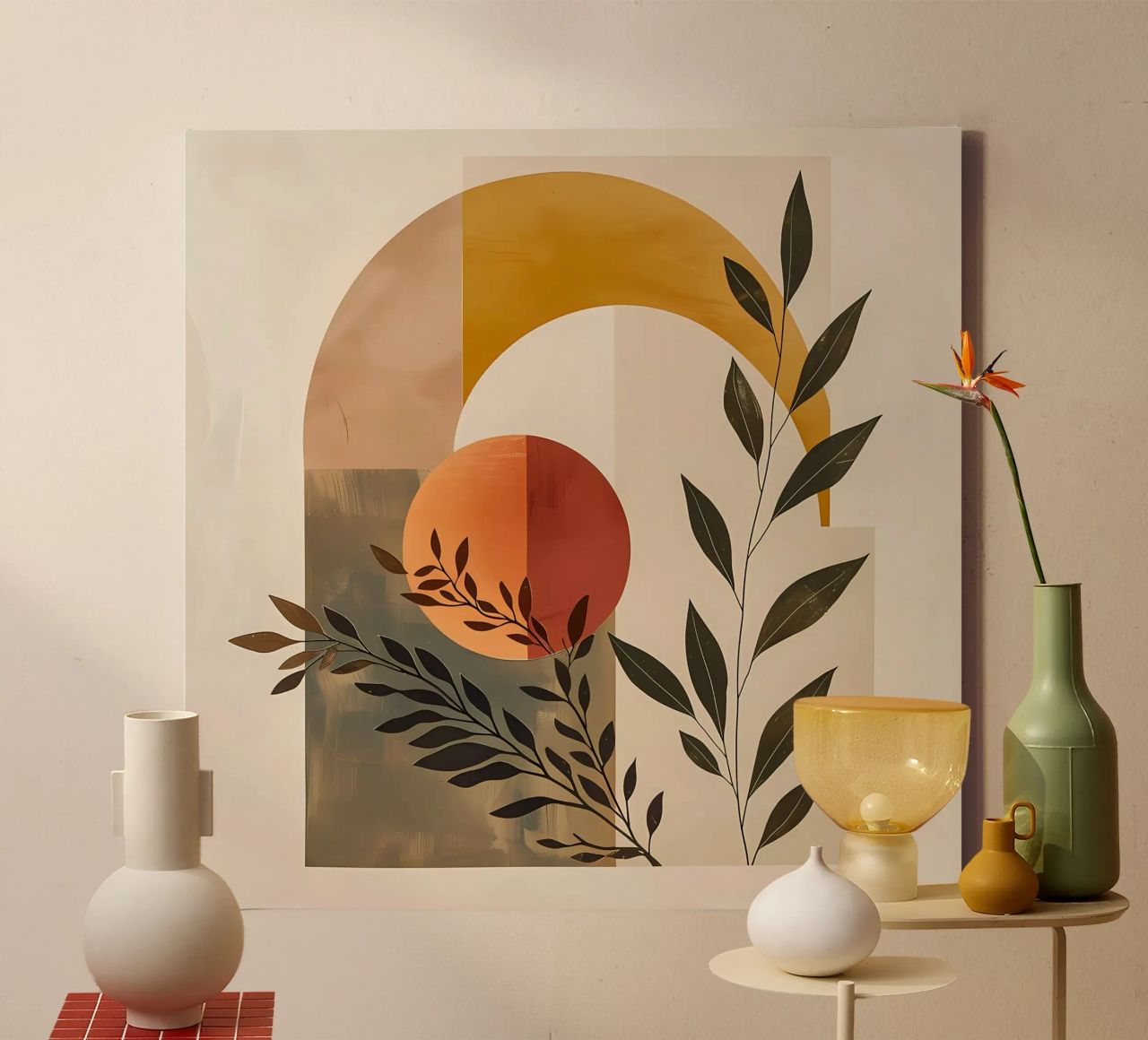 Einfache botanische Komposition Leinwand von LaylaOzHome