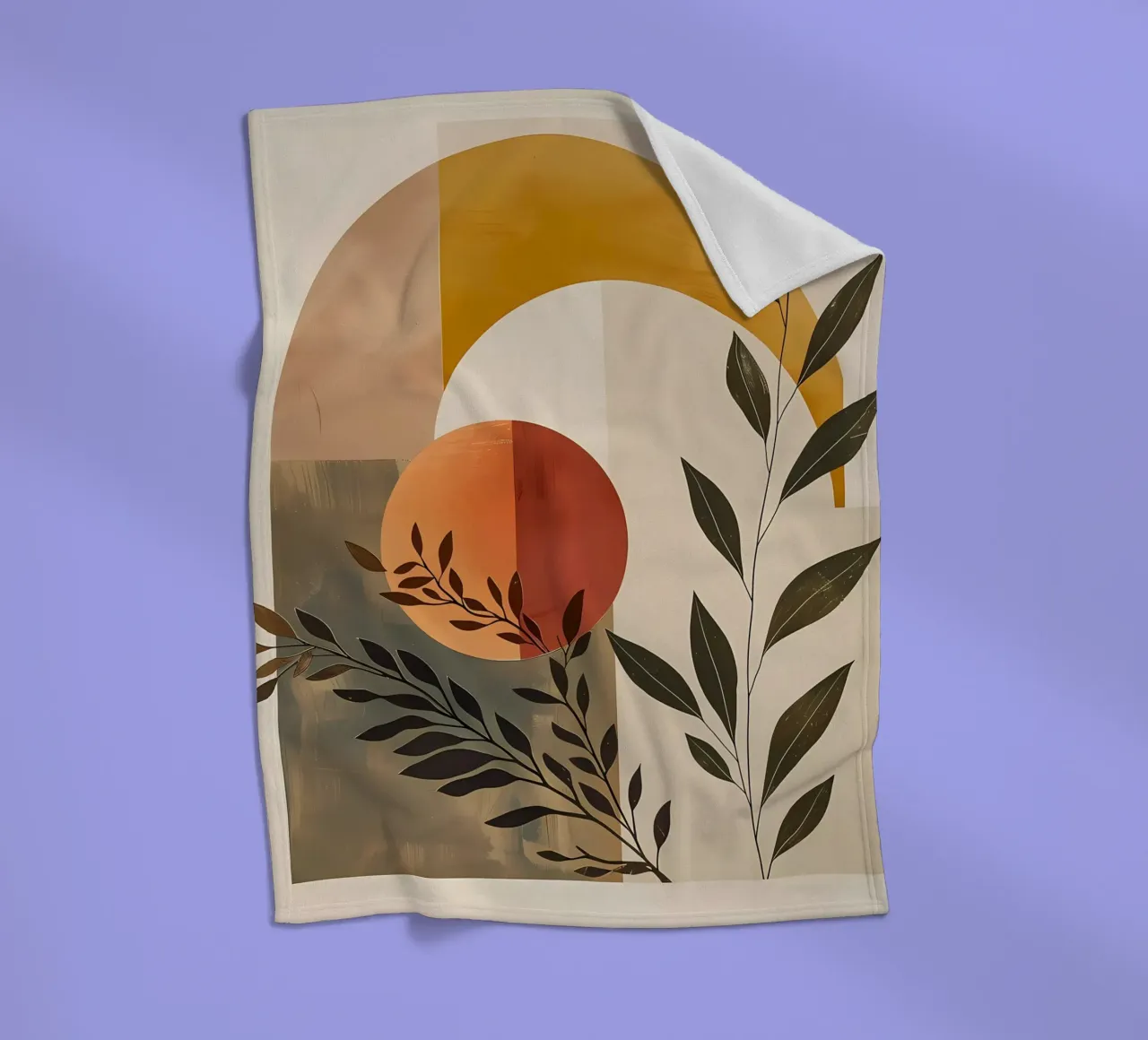 Eenvoudige botanische compositie fleecedeken van LaylaOzHome