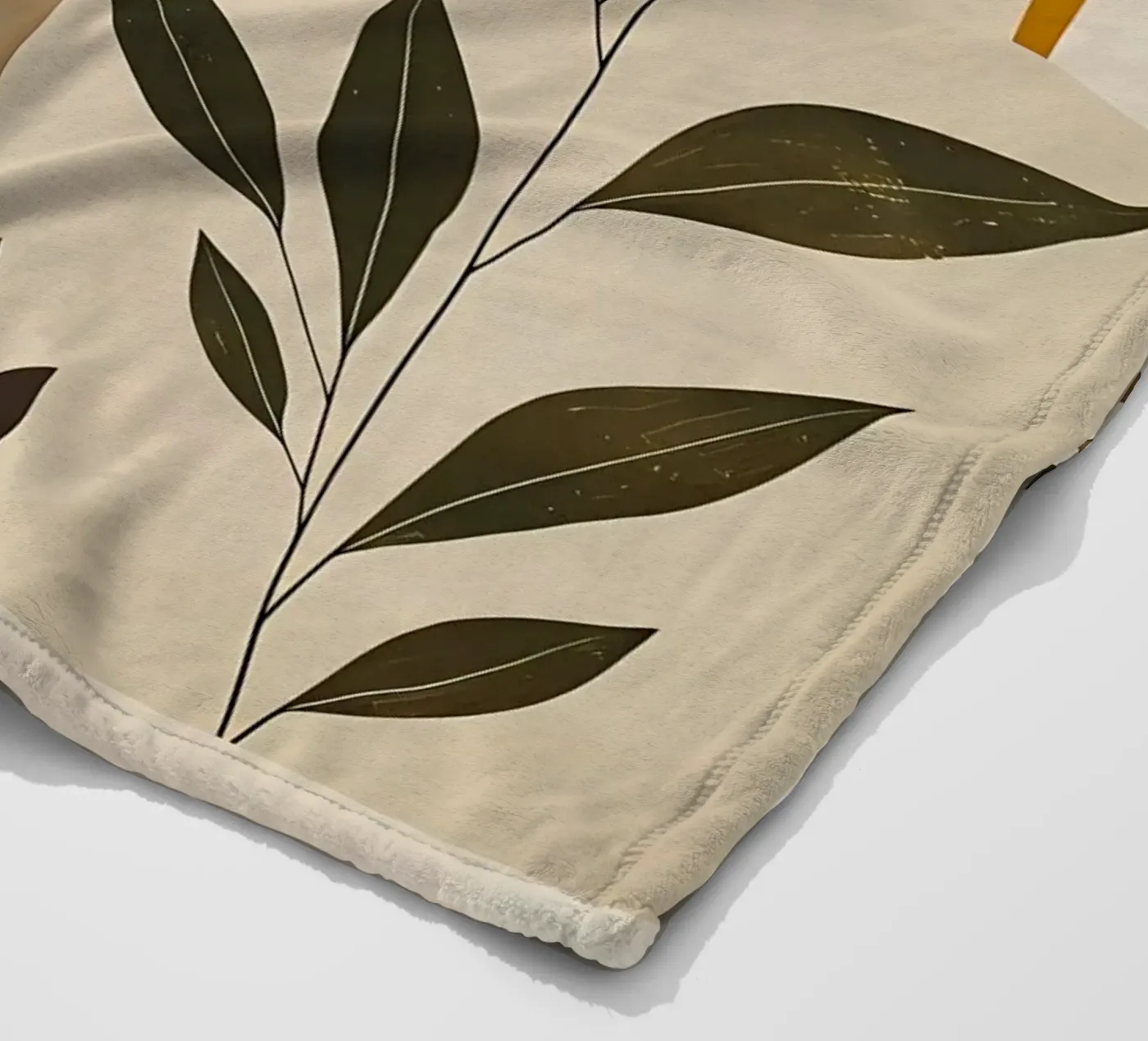Simple botanical composition fleece blanket by LaylaOzHome