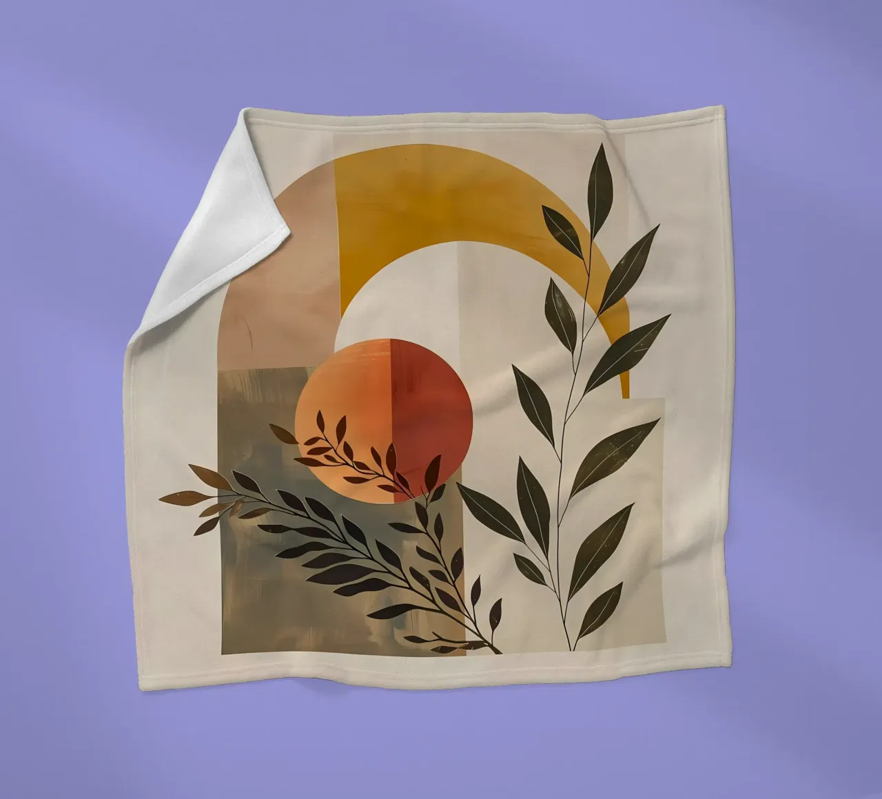 Eenvoudige botanische compositie fleecedeken van LaylaOzHome