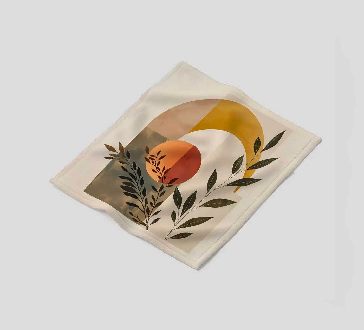 Simple botanical composition fleece blanket by LaylaOzHome