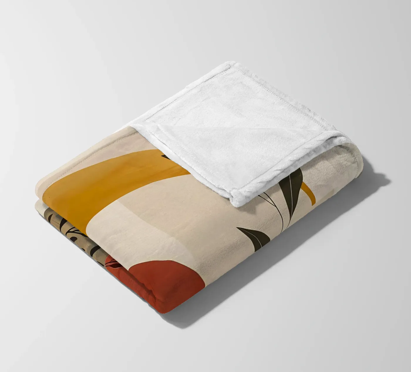 Simple botanical composition fleece blanket by LaylaOzHome