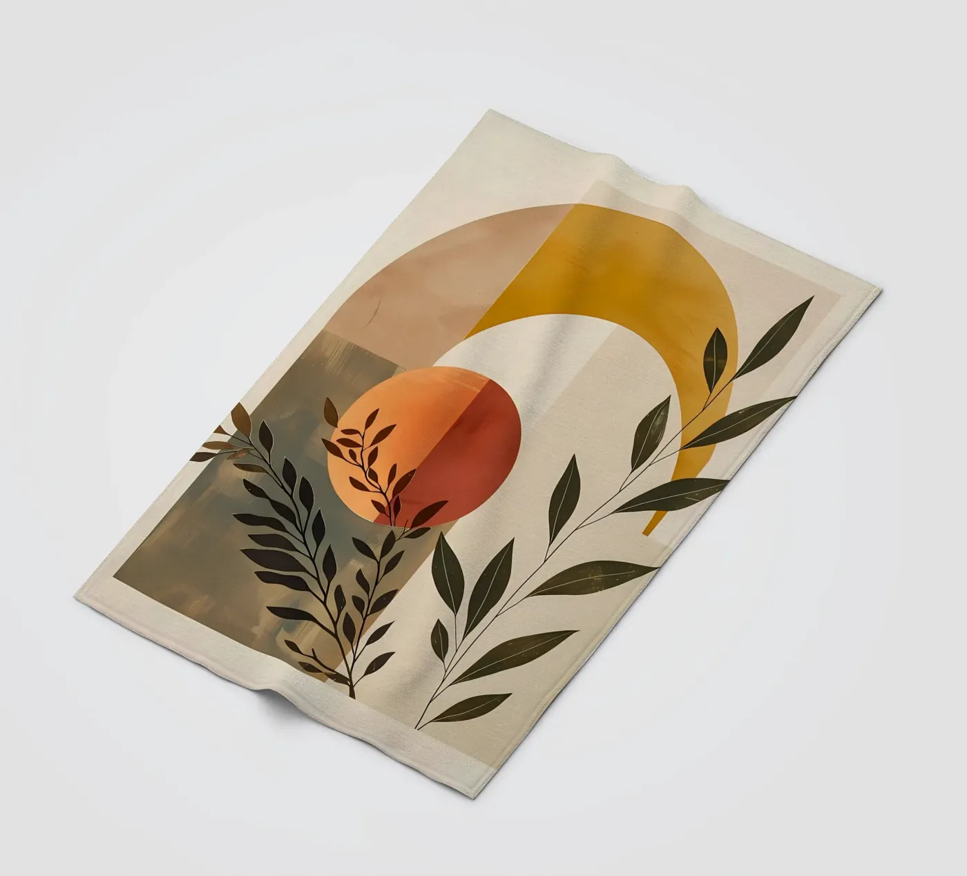 Simple botanical composition fleece blanket by LaylaOzHome