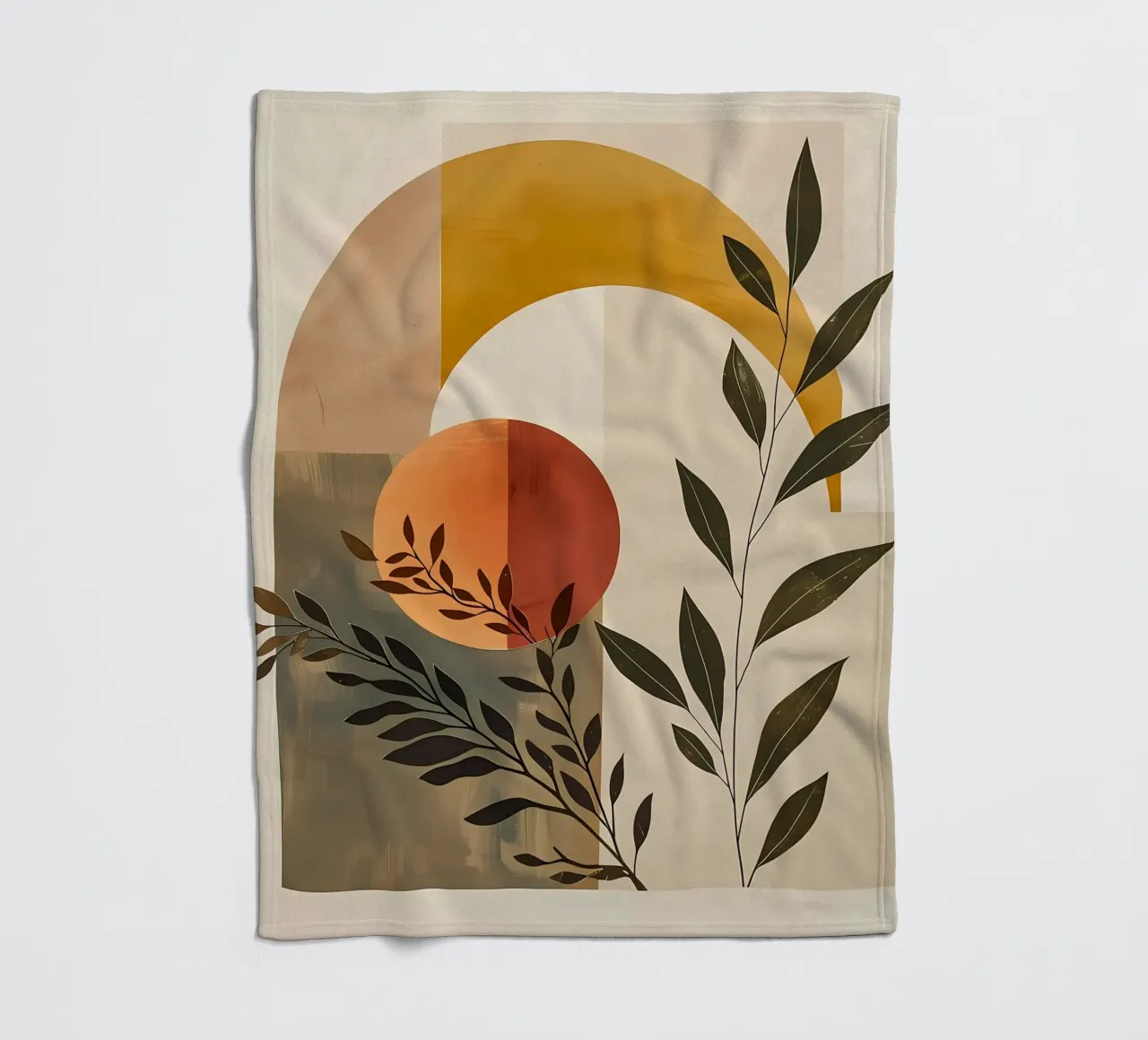 Eenvoudige botanische compositie fleecedeken van LaylaOzHome