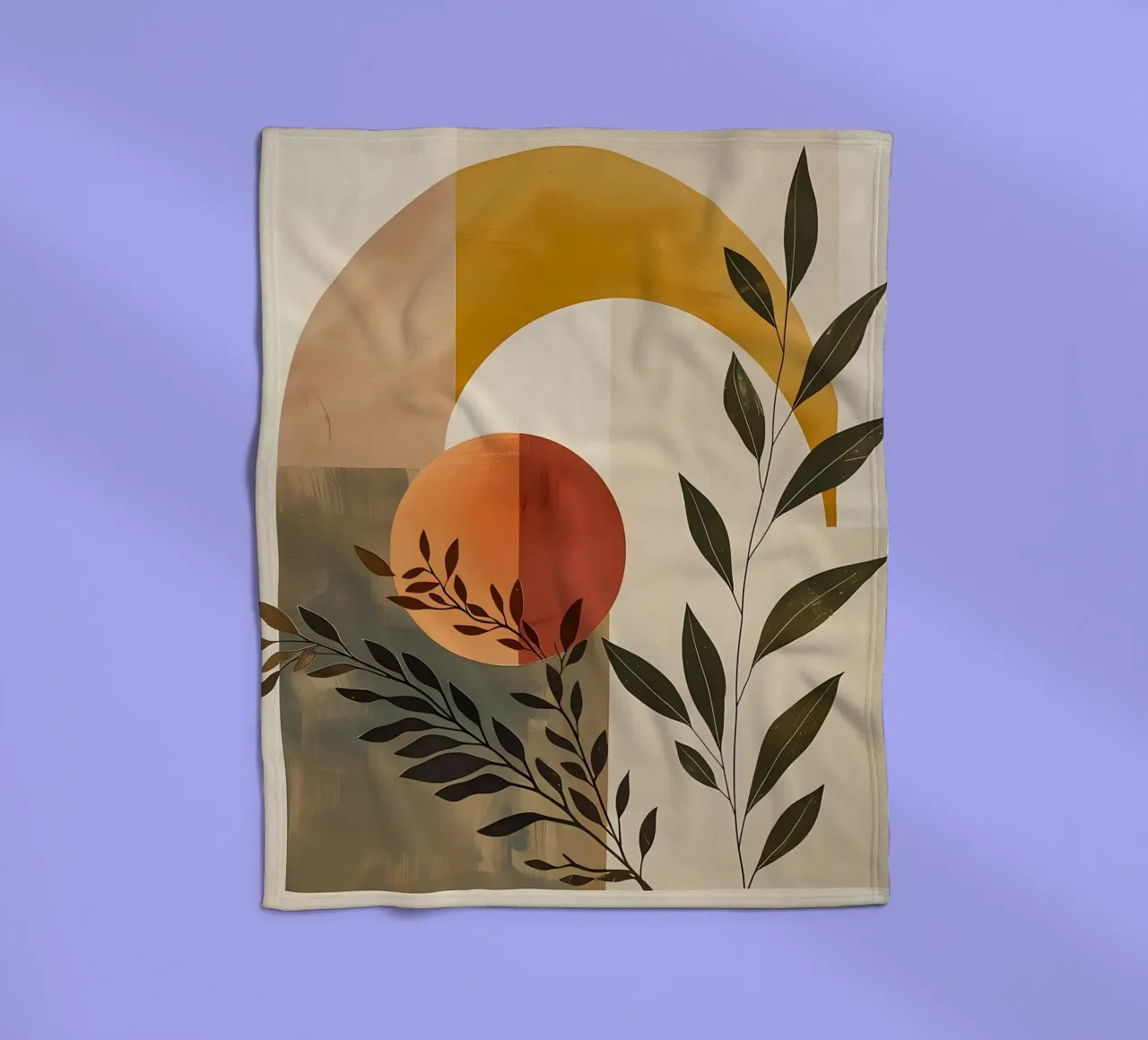 Eenvoudige botanische compositie fleecedeken van LaylaOzHome