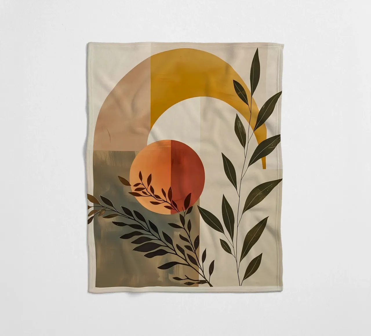 Eenvoudige botanische compositie fleecedeken van LaylaOzHome