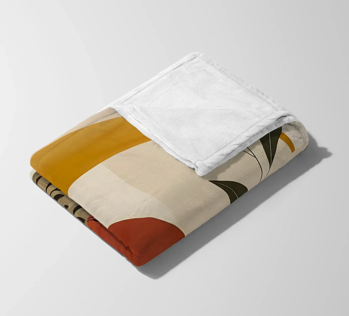 Simple botanical composition fleece blanket by LaylaOzHome