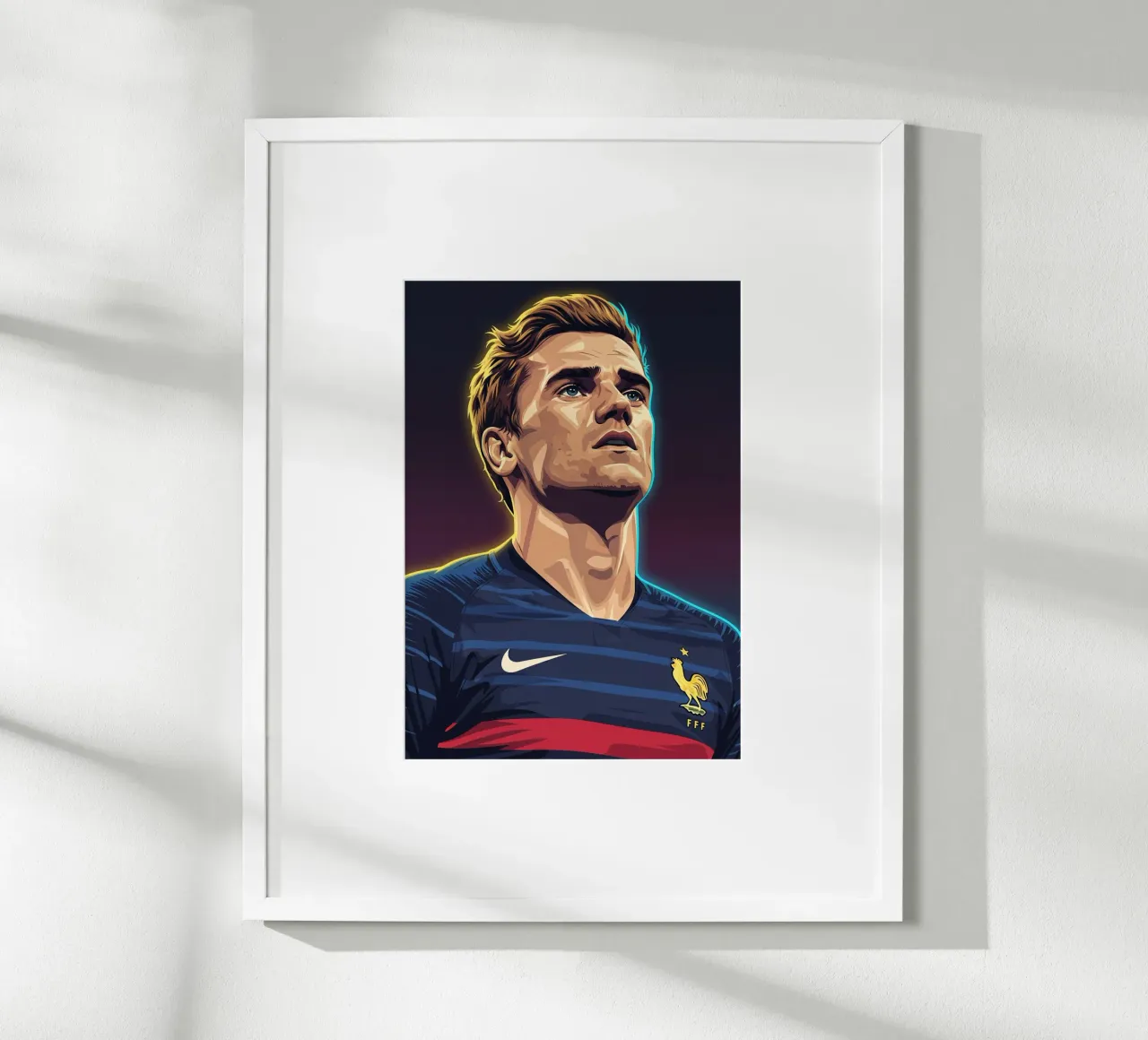 Antoine Griezmann - Francia poster con telaio in alluminio da Lembayung art
