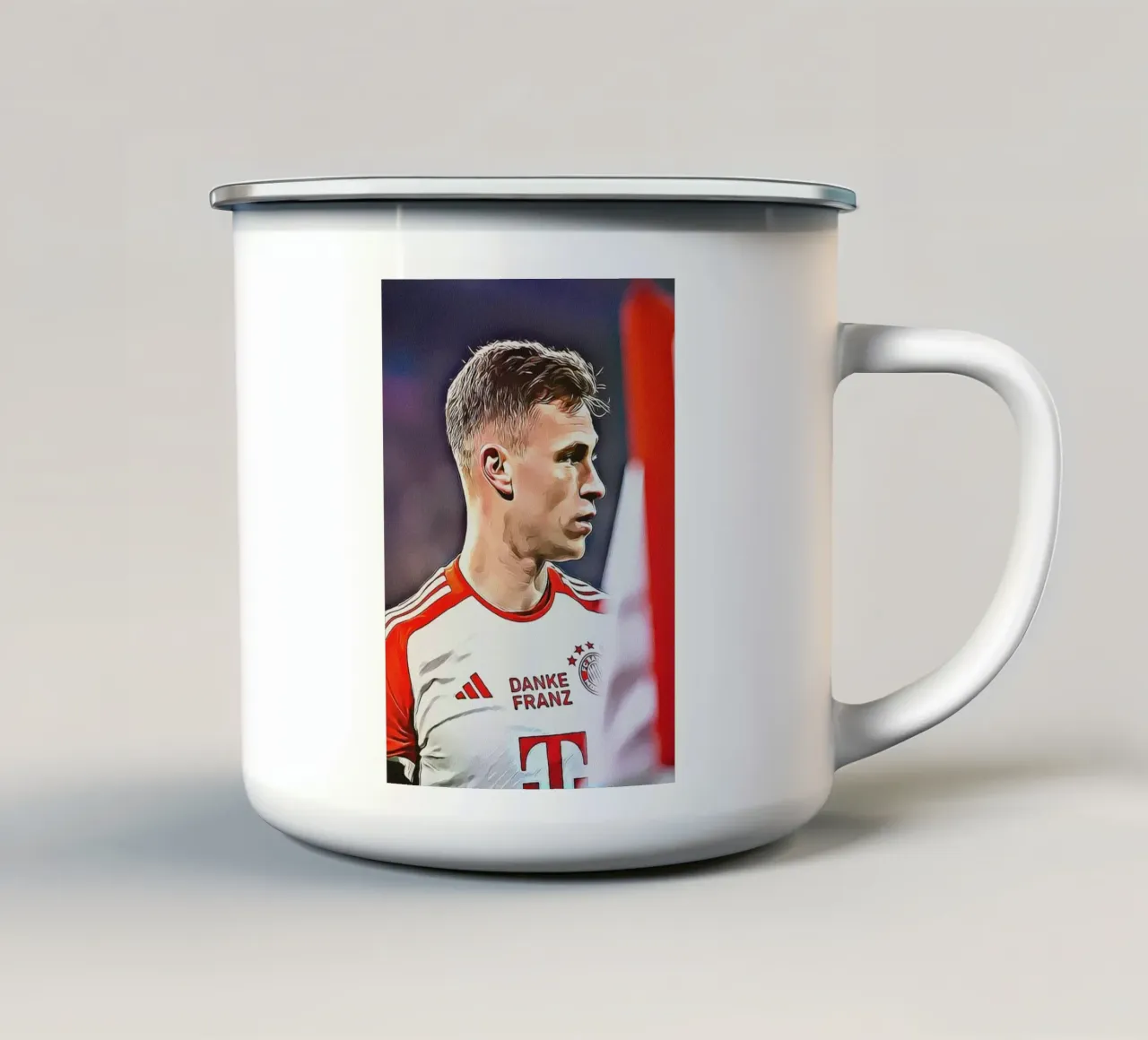 Joshua Kimmich Danke Franz Speciale Editie Poster emaille mok van ArdanART