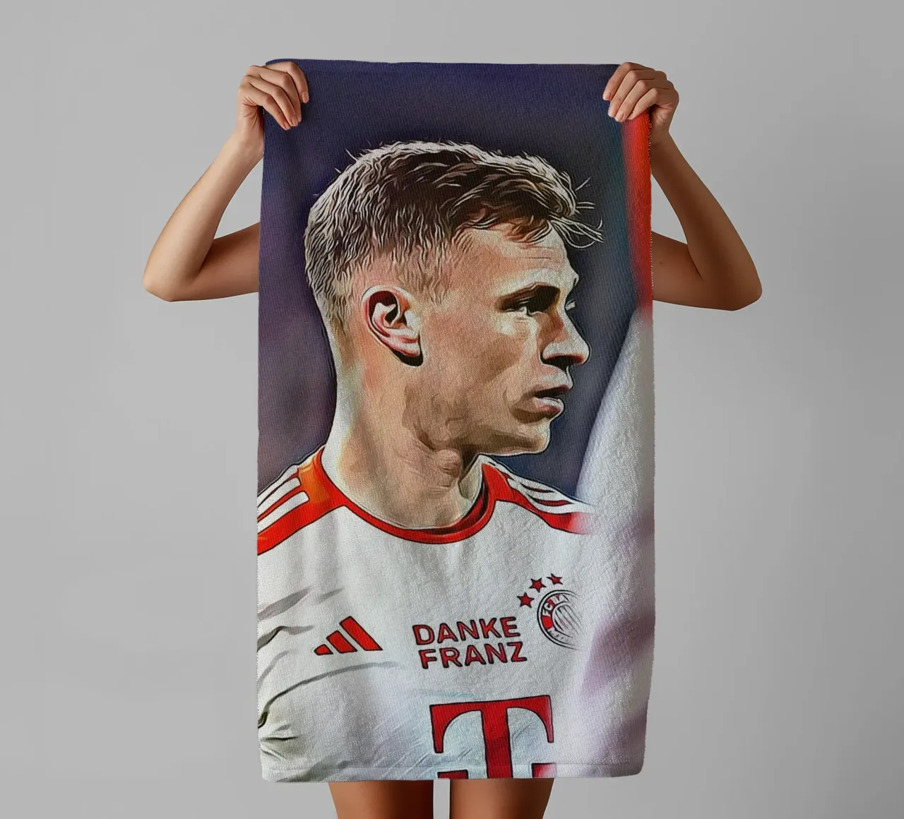 Joshua Kimmich Danke Franz Affiche édition spéciale serviette de bain de ArdanART