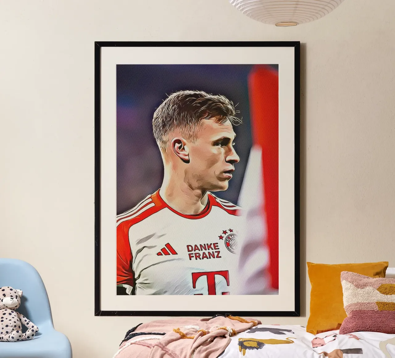 Joshua Kimmich Danke Franz Edizione Speciale Poster poster con telaio in alluminio da ArdanART