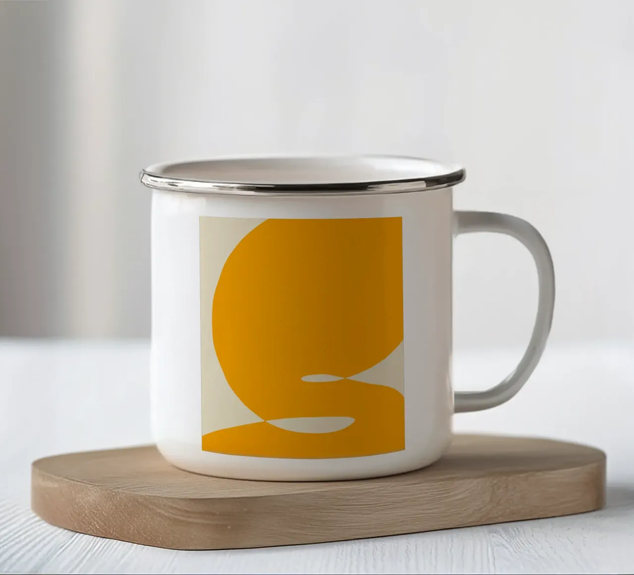 Taglio giallo 02 tazza in smalto da Little Dean