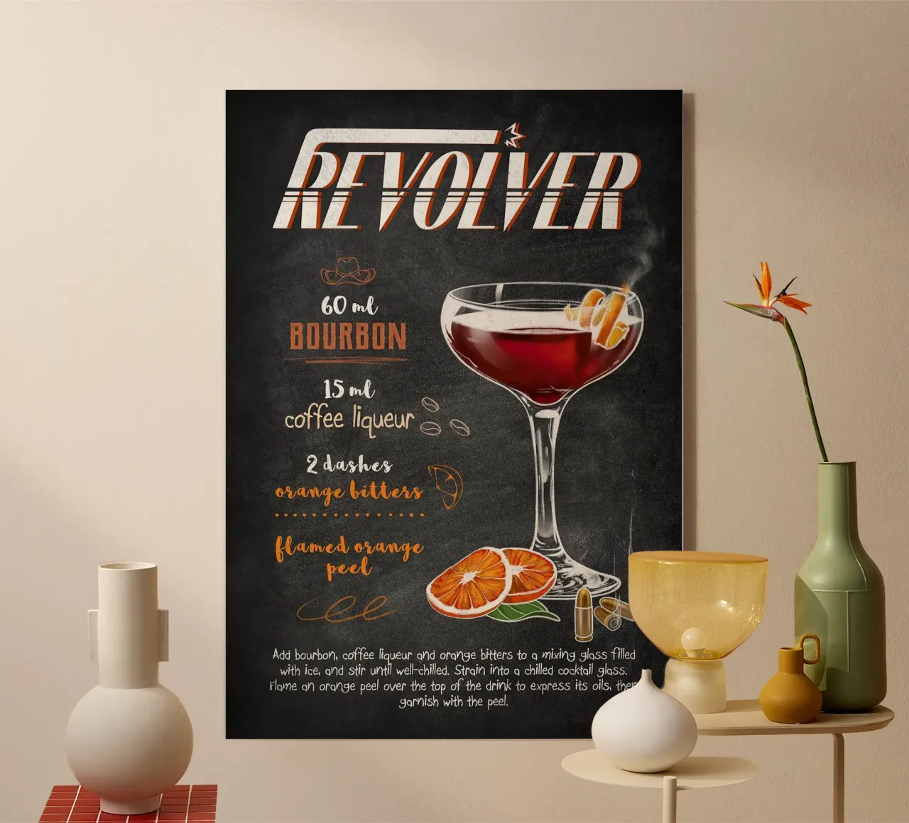 Revolver plexiglass da mesa