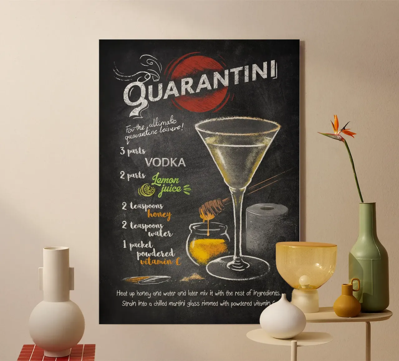 Quarantini plexiglass da mesa