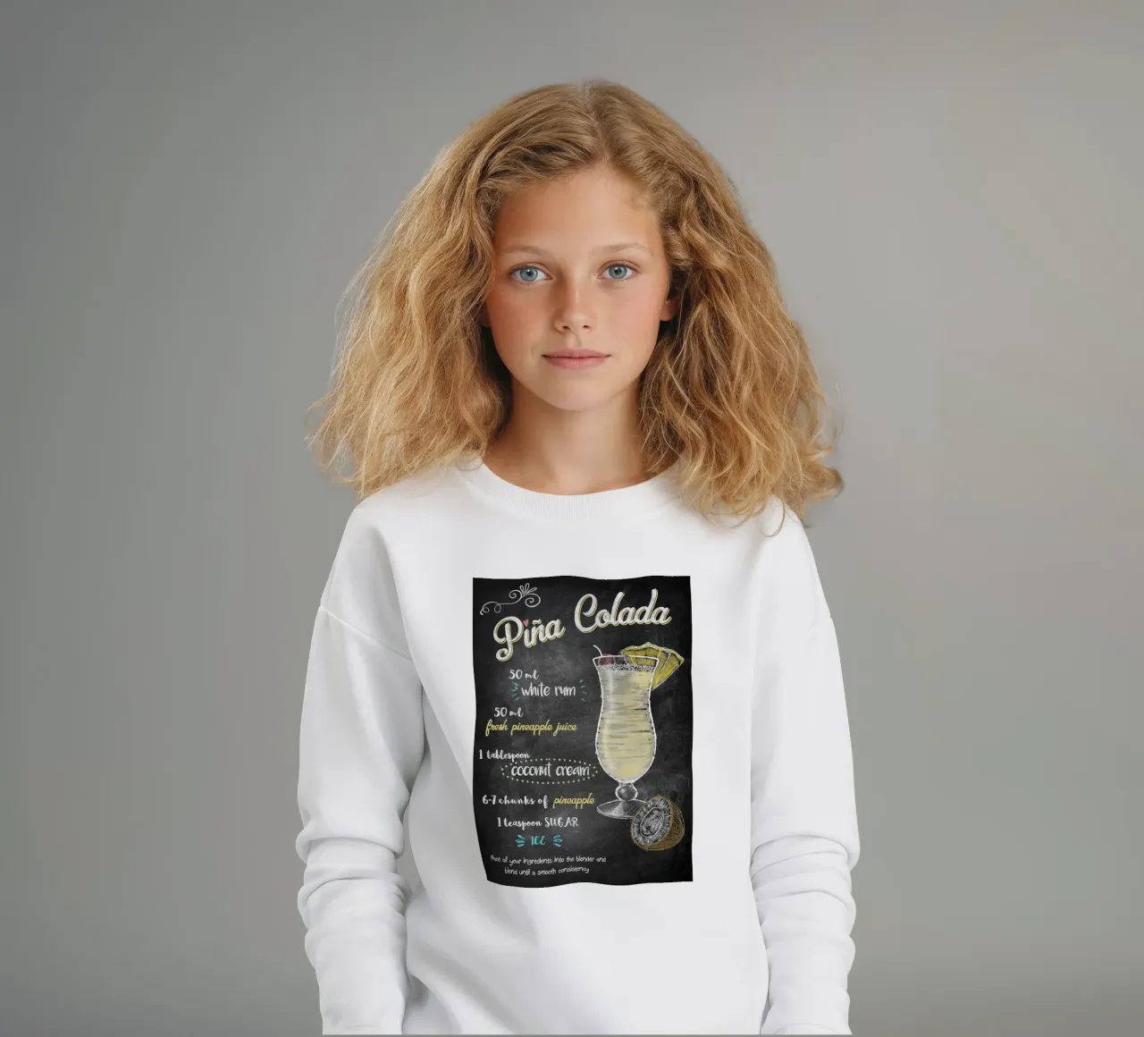 Pina Colada felpa bambino da mesa