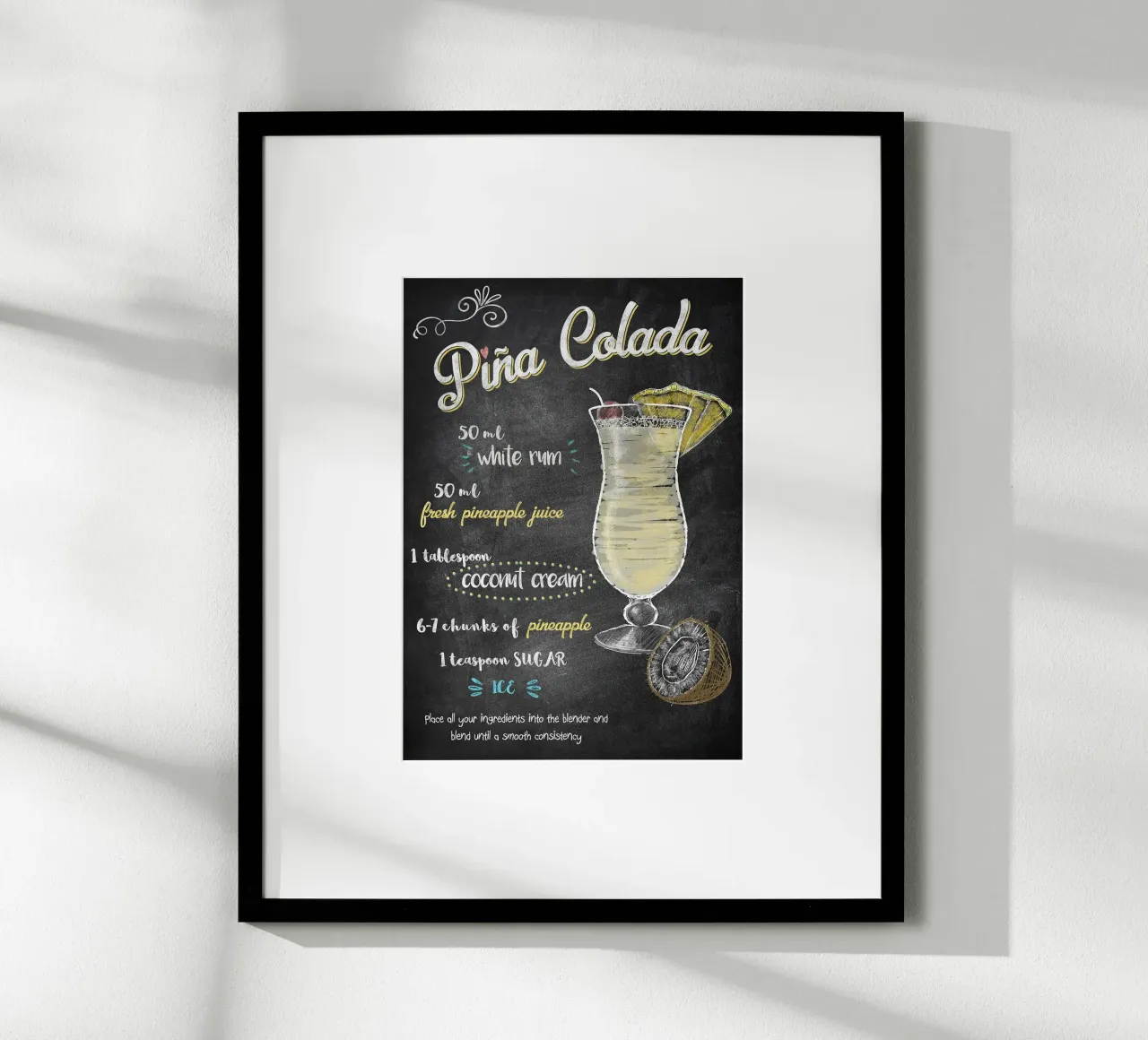 Pina Colada poster da mesa