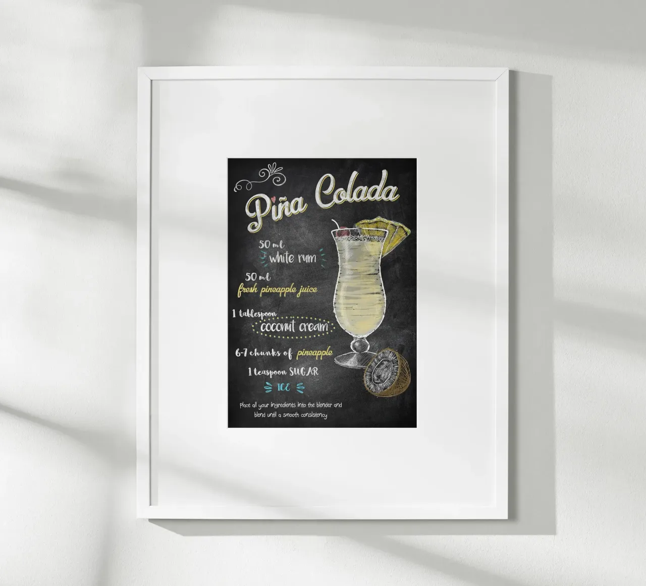 Pina Colada poster da mesa