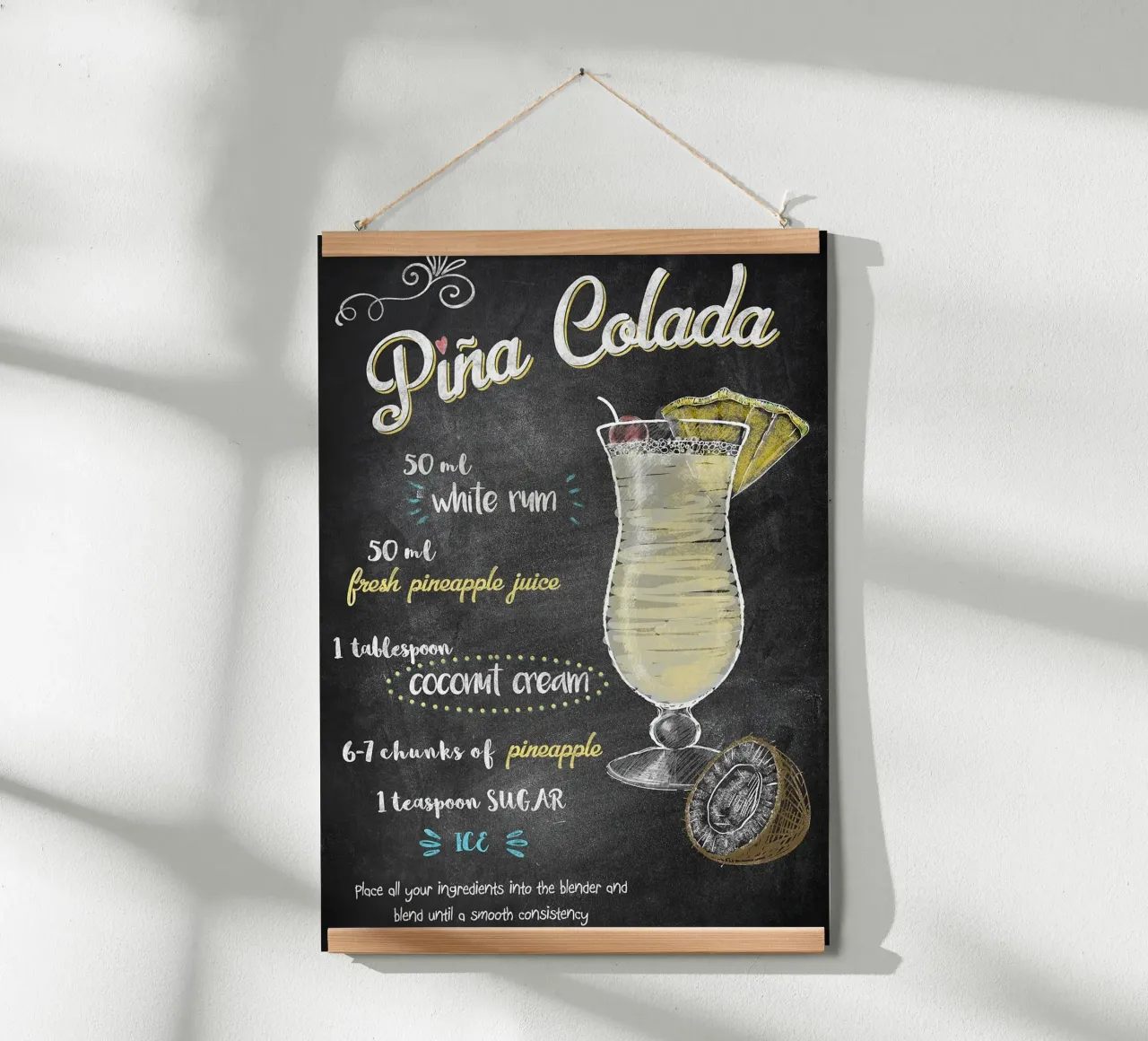 Pina Colada poster da mesa