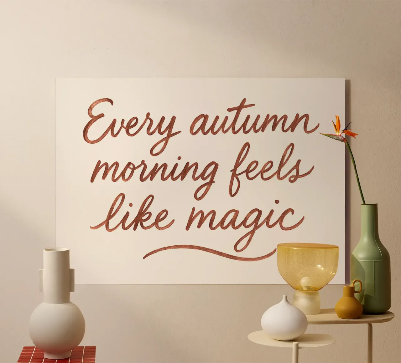 "L'automne, c'est magique" - Citation d'automne plexiglas de vintagepod