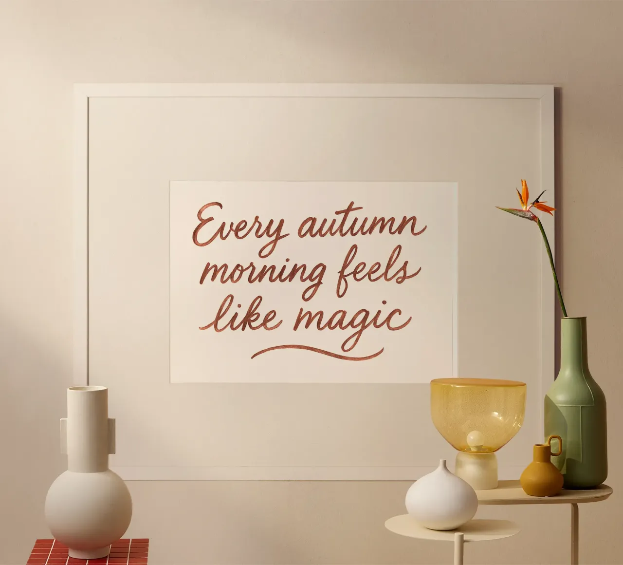 "L'autunno sembra magico" - Accogliente citazione autunnale poster da vintagepod