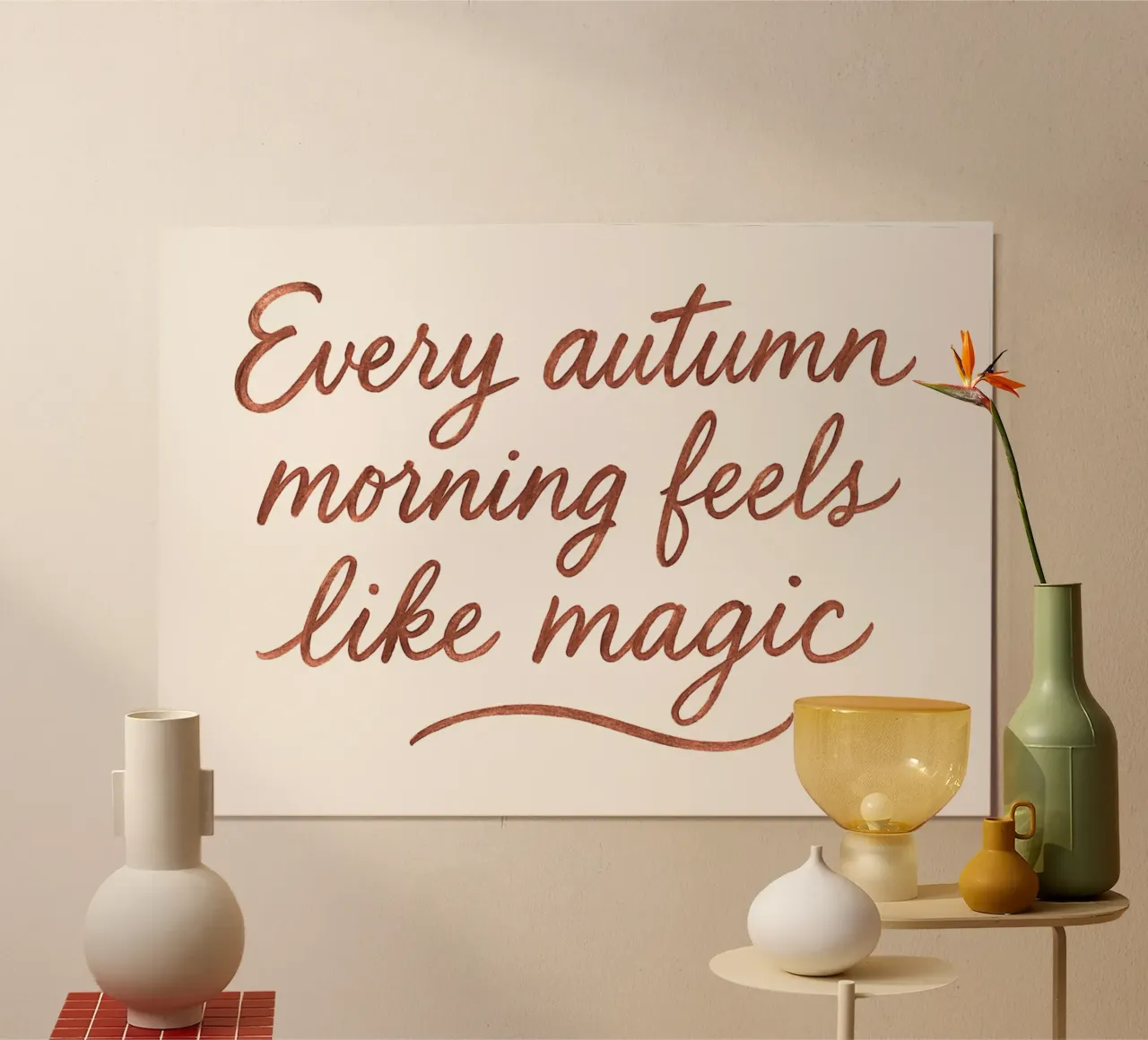"L'autunno sembra magico" - Accogliente citazione autunnale poster da vintagepod